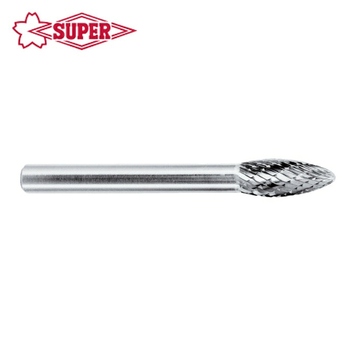 スーパーツール SB51C04S 百貨店超硬赤ちょうちん シャンク径6粍(楕円面型)シングル撥ねのける(刃径:19.0) (1本)