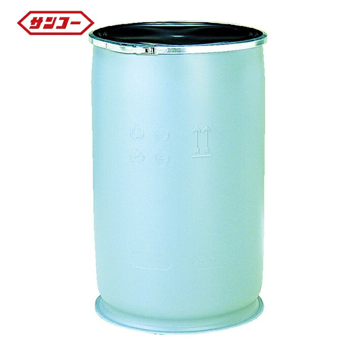 サンコー 三甲 プラスチックドラムオープンタイプ 850066 PDO110L-1グレー (1本) SKPDO-110L-1-GL
