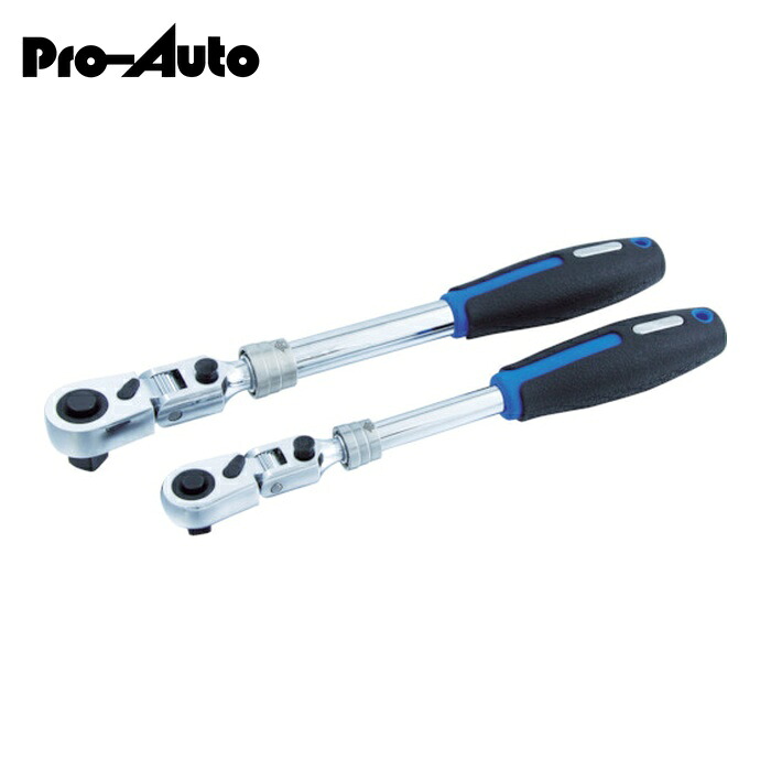 スエカゲツール Pro-Auto STR-F3 3/8DR.伸縮式フレックスロックラチェット (1個)