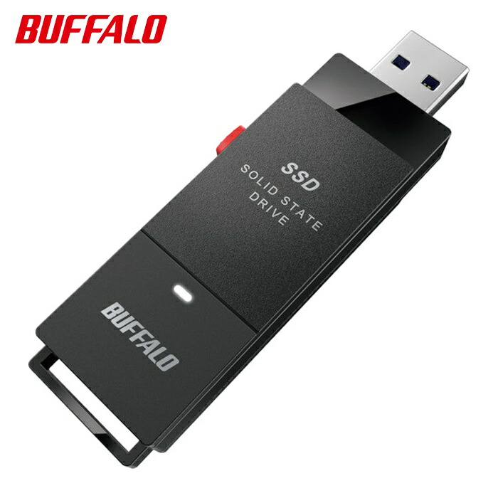 バッファロー USB3.2(Gen1) ポータブルSSD 500GB スティック型 (1個) SSD-PUT500U3-BKC
