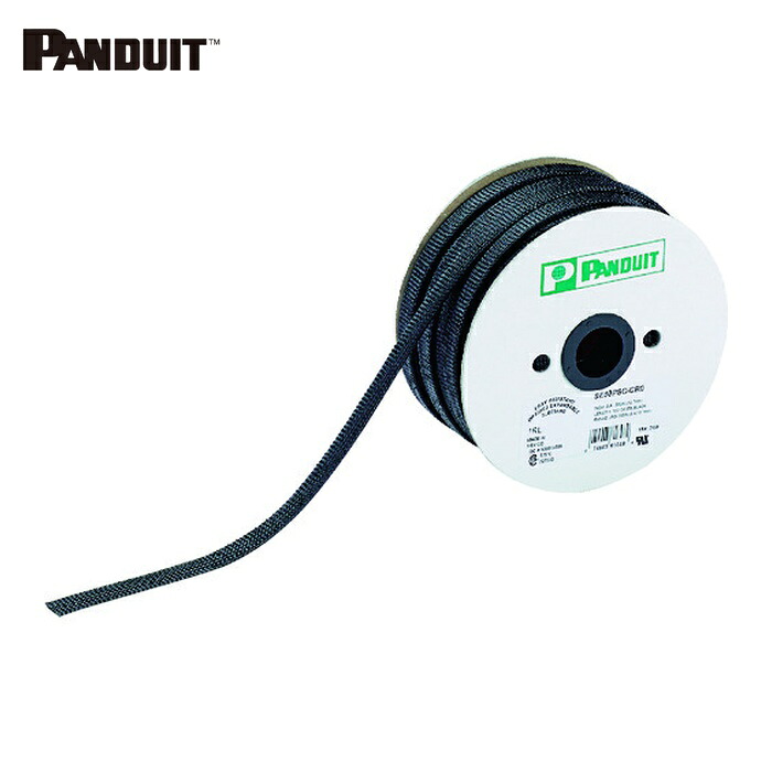 パンドウイット PANDUIT SE50PSC-CR0 スーパーネットチューブ(ほつれ防止タイプ) 黒 外径12.7mm 30.48m (1巻)|工具ランドこだわり館