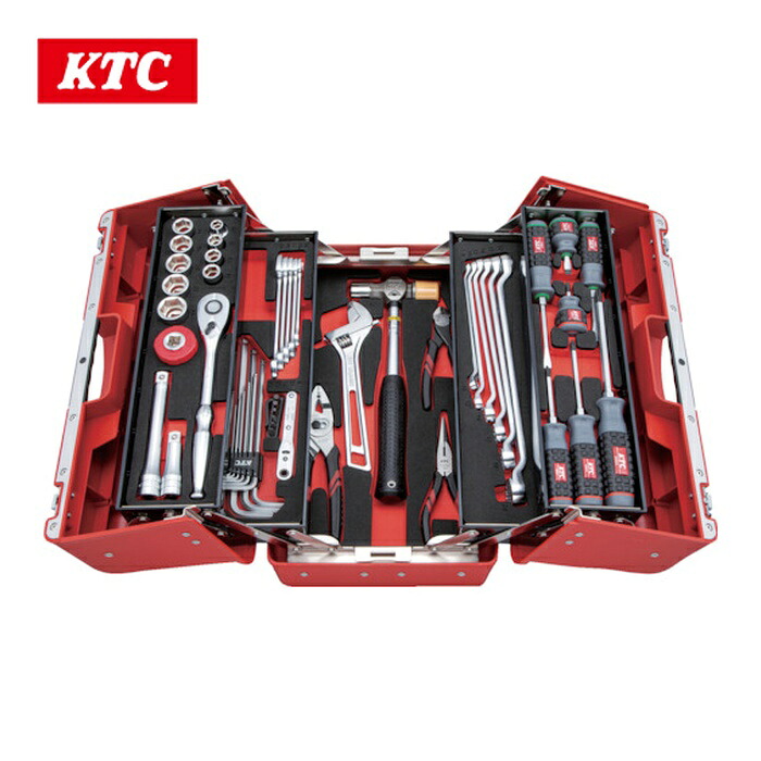 KTC 京都機械工具 SK4520P 手道具仕掛ける(両開きプラハードケースタイプ)[52点] (1S)