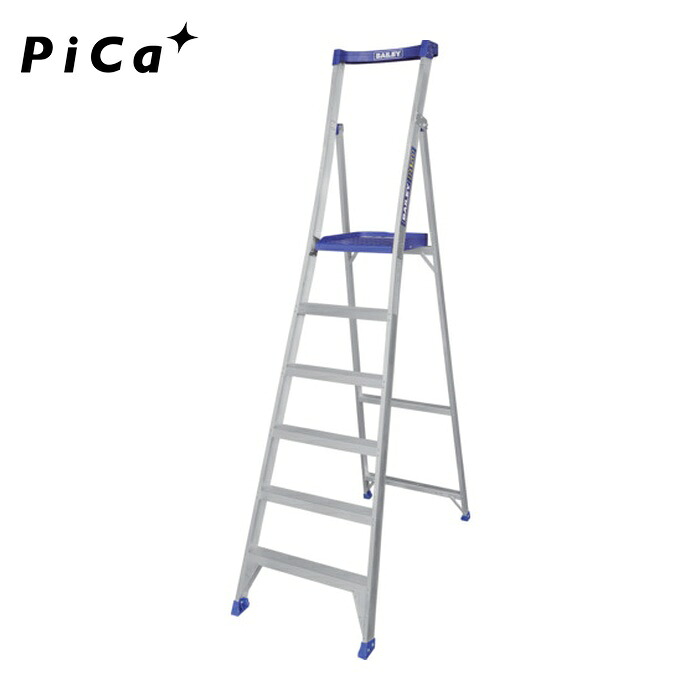核分裂爆弾 Pica SEK-180 上わく付き添い人片面昇降式専用脚立 SEK 6段 (1台)