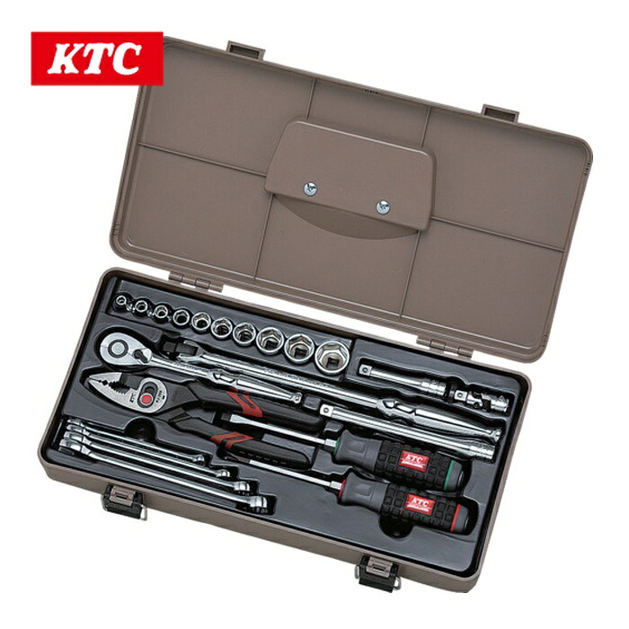 KTC 京都機械工具 SK3220P 手道具仕掛ける(片開きプラハードケース)[22点] (1S)