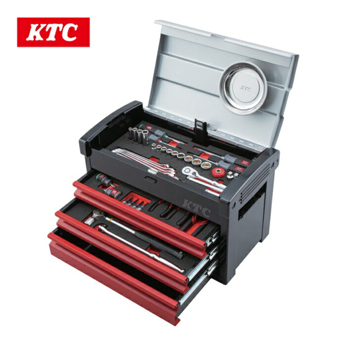KTC 京都機械工具 SK3661E 手道具仕掛ける(チェストタイプ)[66点] (1S)