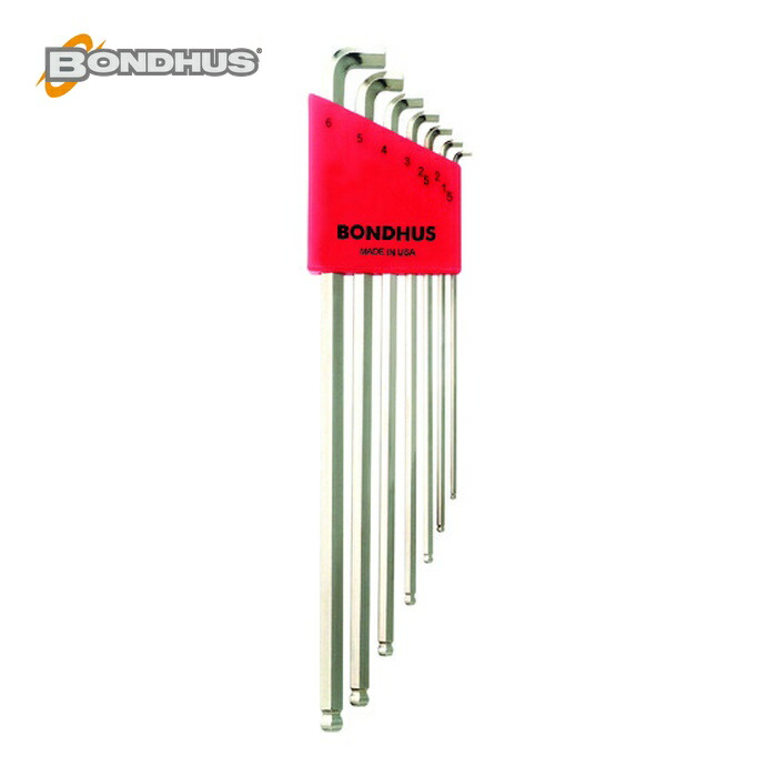 ボンダス BONDHUS SBLX7MB スタビー・ボールポイント L-レンチ エクストラロング セット7本組(1.5-6mm) No.16792 (1S)