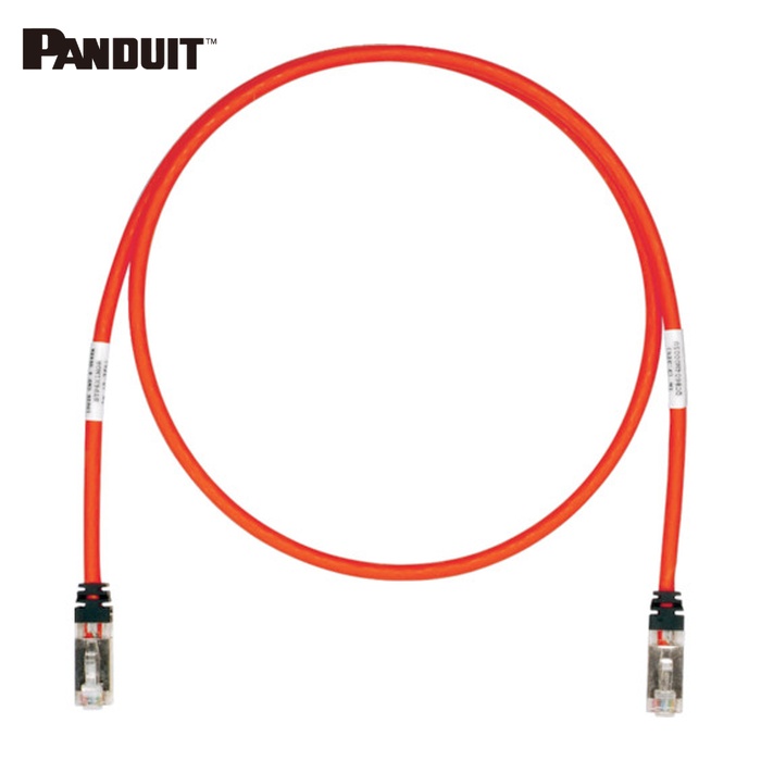 パンドウイット PANDUIT STP6X20MRD CAT6A/CAT6 シールドパッチコード 20m 赤 STP6X20MRD (1本)|工具ランドこだわり館