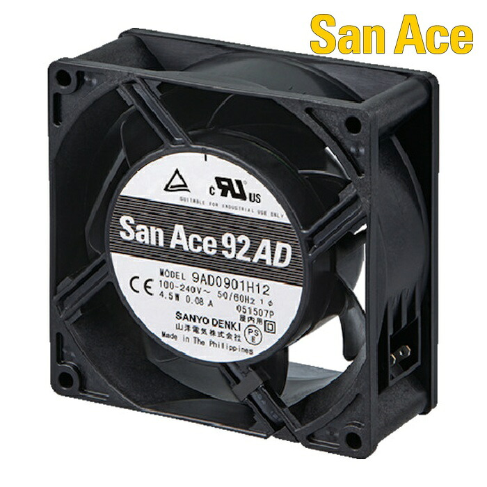 山洋電気 SanAce ST1-9AD0901M12 ACDCファンセットモデル(92×38mm センサ無) (1台)|工具ランドこだわり館
