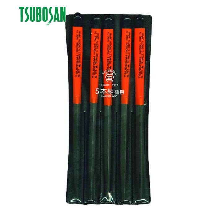 ツボサン TSUBOSAN SA005-04 組ヤスリ 5本組 三角 油目 (1S)