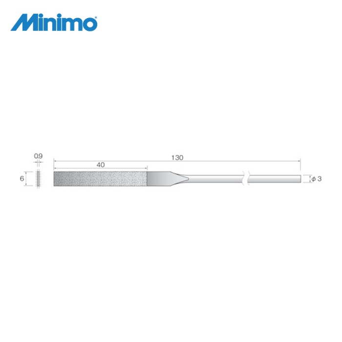 ミニター Minimo SA4151 電着ダイヤモンドヤスリ#170 平 (1本)