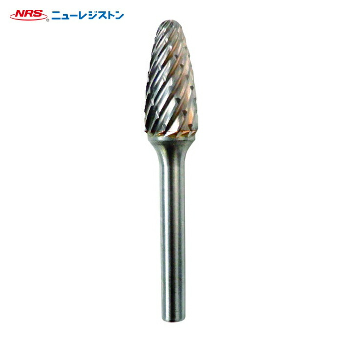 NRS ニューレジストン TCBSTL9600 超硬バー ツクシd-steelカット 刃径10×刃長19×軸径6×軸長46 ロー付 (1本)