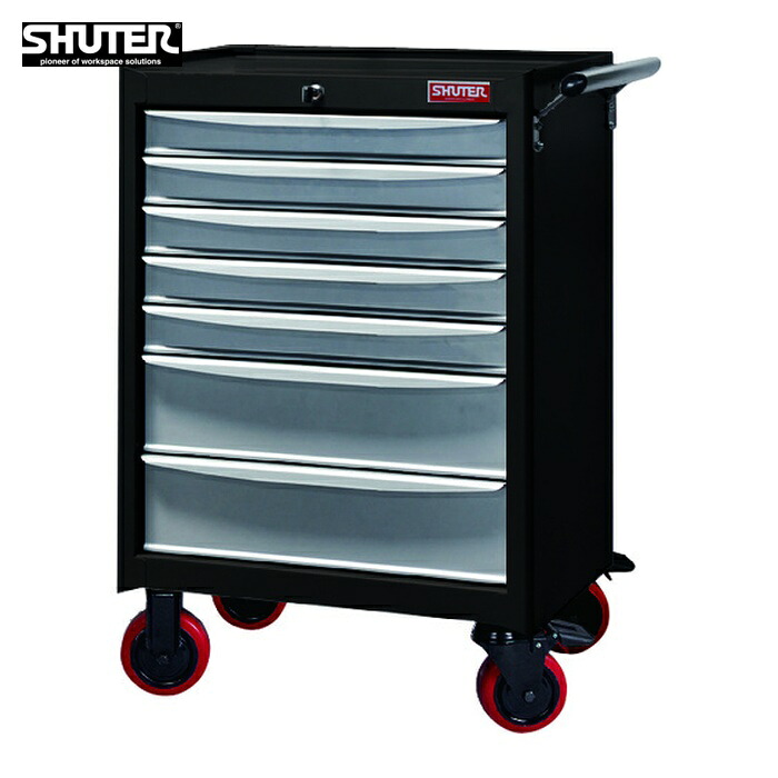 SHUTER TC-25-BK 重量キャビネットカート TC-25 ブラック (1台)