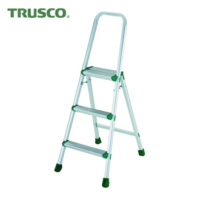 トラスコ TRUSCO 軽銀製踏台 軽御役目用・上枠・脚押しかぶせる付 3段 (1台) TAU-3 DIY・工具-その他-花・ガーデン・DIY