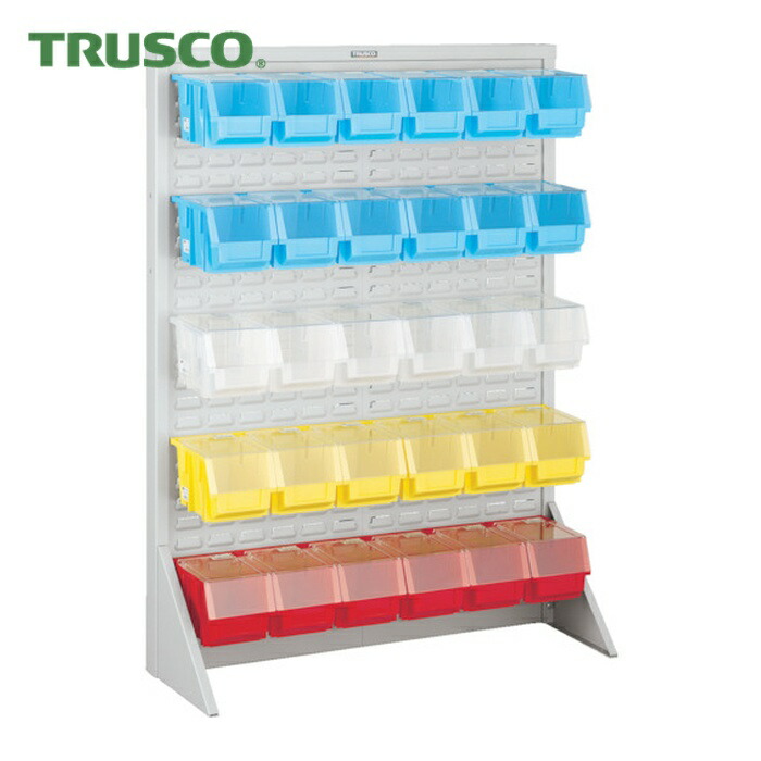 トラスコ TRUSCO パネルコンテナラック 910X320XH1240 中X30 フタ付 (1台) T-1230NF-AW
