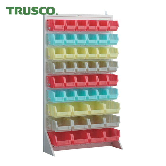 トラスコ TRUSCO パネルコンテナラック 片面式・床置印字機・容れもの半澄み切った仕様模様 910×320×H1600 白いこと 中×36 大×12 (1台) T-1636N-SK-AW 花・ガーデン・DIY-工具収納用品