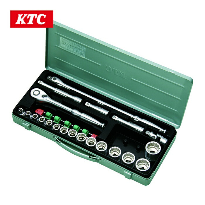 KTC 京都機械工具 TB415X 12.7sq.ソケットレンチセット(21点) 差込角12.7mm 21点セット 6角 12角 (1S)｜工具ランドこだわり館 23,296円