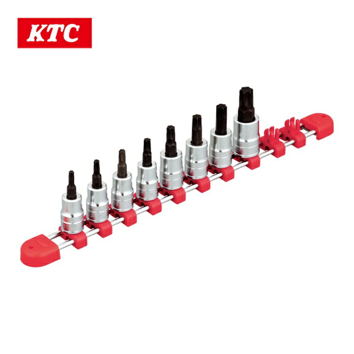 KTC 京都機械工具 TBT3S08T 9.5sq.ショートT型トルクスビットソケットセット[8コ組] (1S)