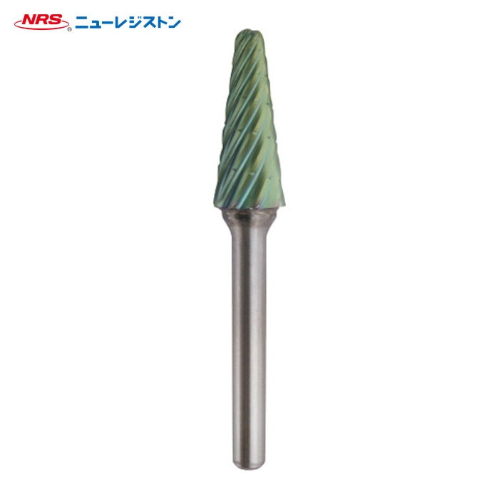 NRS ニューレジストン TCBT4700RV-ACC 超硬バー テーパーrvカット ACCコーティング 刃径12×刃長32×軸径6×軸長43 ロー付け (1本)