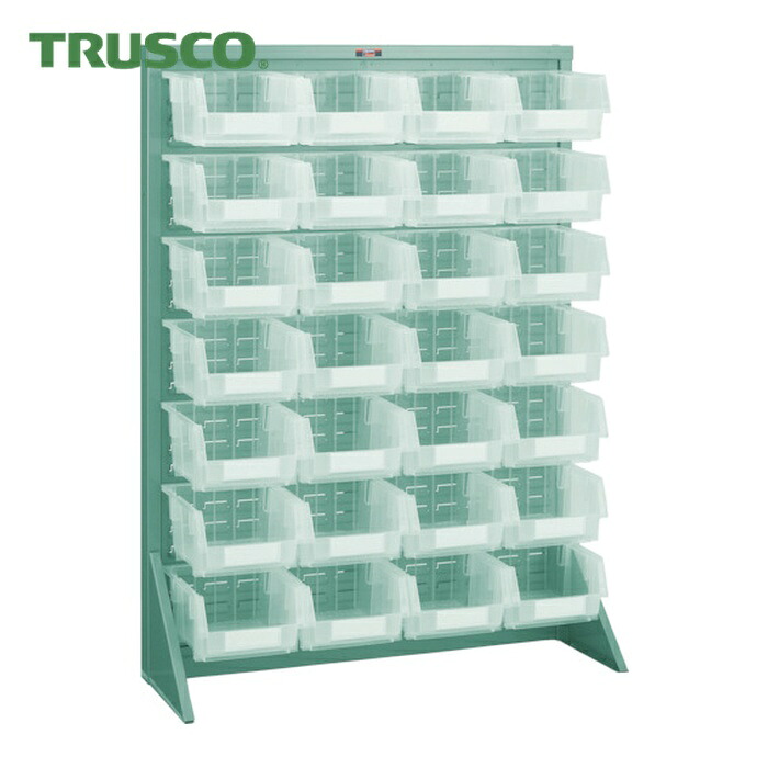 トラスコ TRUSCO パネルコンテナラック 床置型 入れもの大澄み切ったX28 (1台) T-1228N-TM (GN)