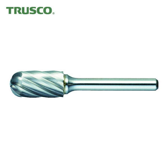トラスコ TRUSCO 超硬バー 先丸円筒型 Φ12.7X刃長25X軸6 アルミカット (1本) TA2C127