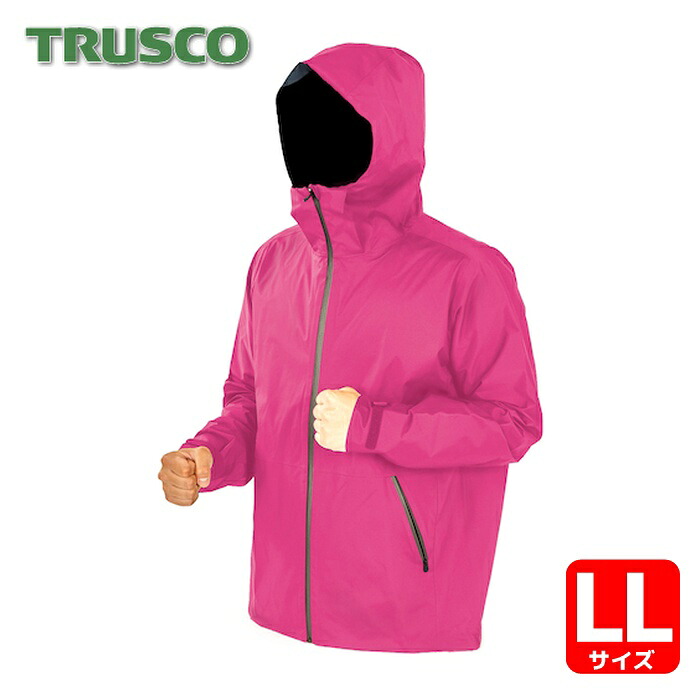 トラスコ TRUSCO 高耐候・軽量ストレッチレインウェア ピンク LL (1着) TRESWLL-PK|工具ランドこだわり館
