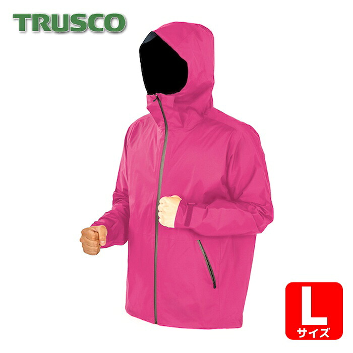 トラスコ TRUSCO 高耐候・軽量ストレッチレインウェア ピンク L (1着) TRESWL-PK