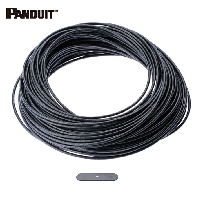パンドウイット PANDUIT T62N-C0 スパイラルラッピング 耐候性ナイロン66 黒 (1巻)｜工具ランドこだわり館