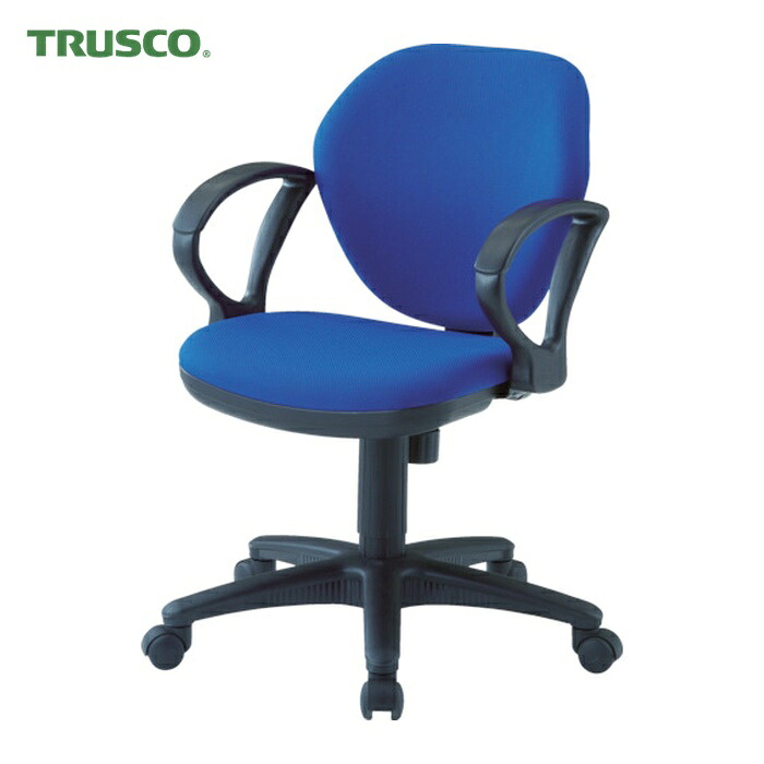 トラスコ TRUSCO オフィスチェア 肘付 黒 (1脚) T-10A-BK|工具ランドこだわり館