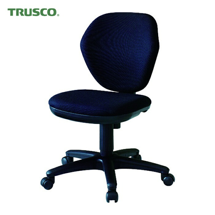 トラスコ TRUSCO オフィスチェア 黒 (1脚) T-10-BK