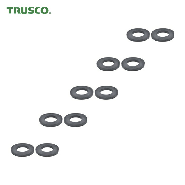 トラスコ TRUSCO まとめ買い フェライト磁石 丸形・穴あり 外径60mmX厚み7mm 10個入 (1袋) TF60RA-10P