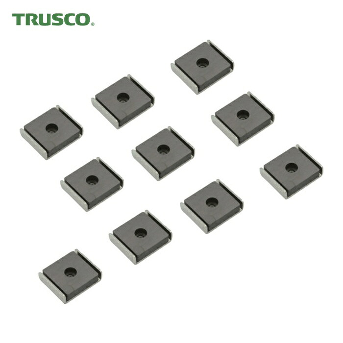 トラスコ TRUSCO まとめ買い キャップ付フェライト磁石 角形穴あり 49mmX41mmX12.8mm 10個 (1袋) TFC49KA-10P