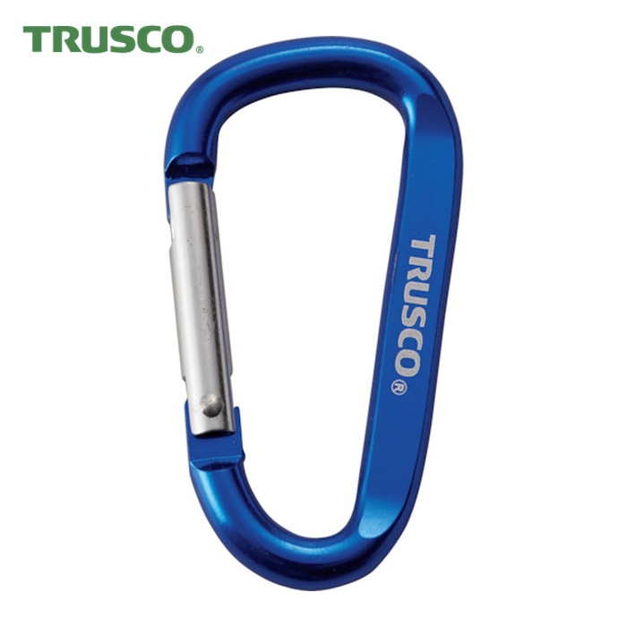 トラスコ TRUSCO まとめ買い カラビナ 線径6mmX60mm D型 グリーン100個 (1箱) TKN660GNBOX