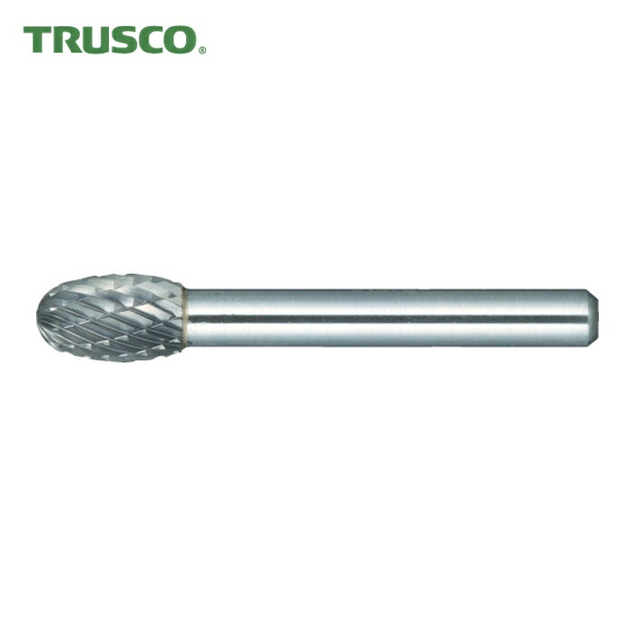トラスコ TRUSCO 超硬赤ちょうちん タマゴ型 Φ19X刃長25X軸6 軽銀とり捨てる (1本) TA6C190