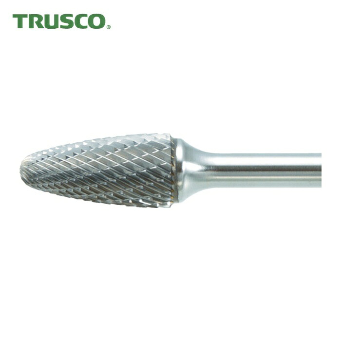 トラスコ TRUSCO 超硬バー 砲弾型 Φ12.7X刃長25X軸6 ロング シングル (1本) TB3C127SL150