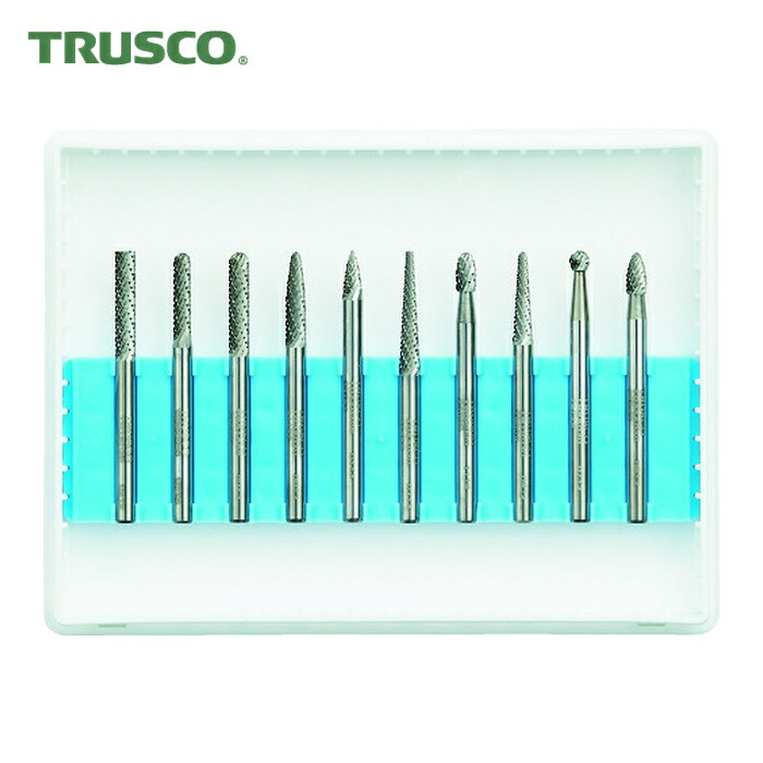 トラスコ TRUSCO 超硬バーセットAシリーズ 軸3mm 刃径3mm 10本セット (1S) TB-A030-10S