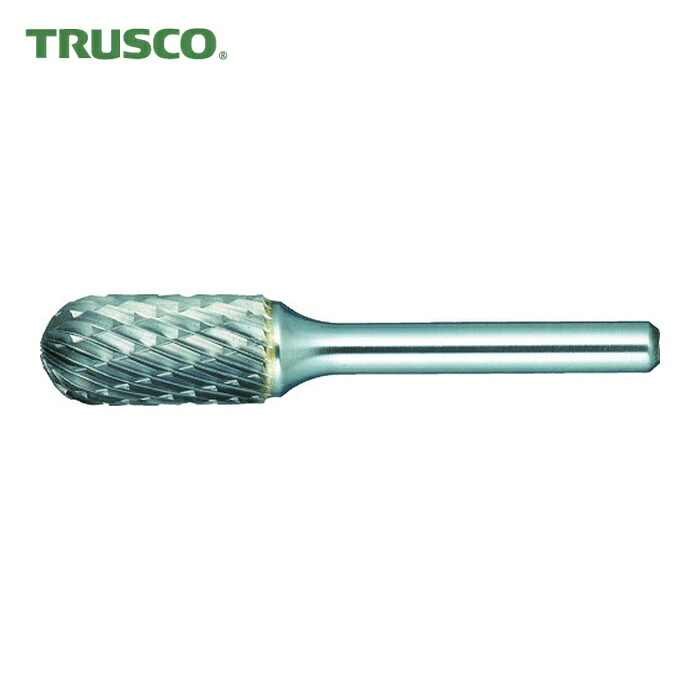 トラスコ TRUSCO 超硬バー 先丸円筒型 Φ12.7X刃長25X軸6 コースカット (1本) TH2C127