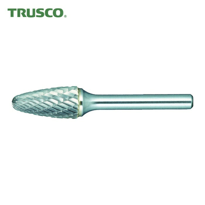 トラスコ TRUSCO 超硬バー 砲弾型 Φ12.7X刃長25X軸6 コースカット (1本) TH3C127