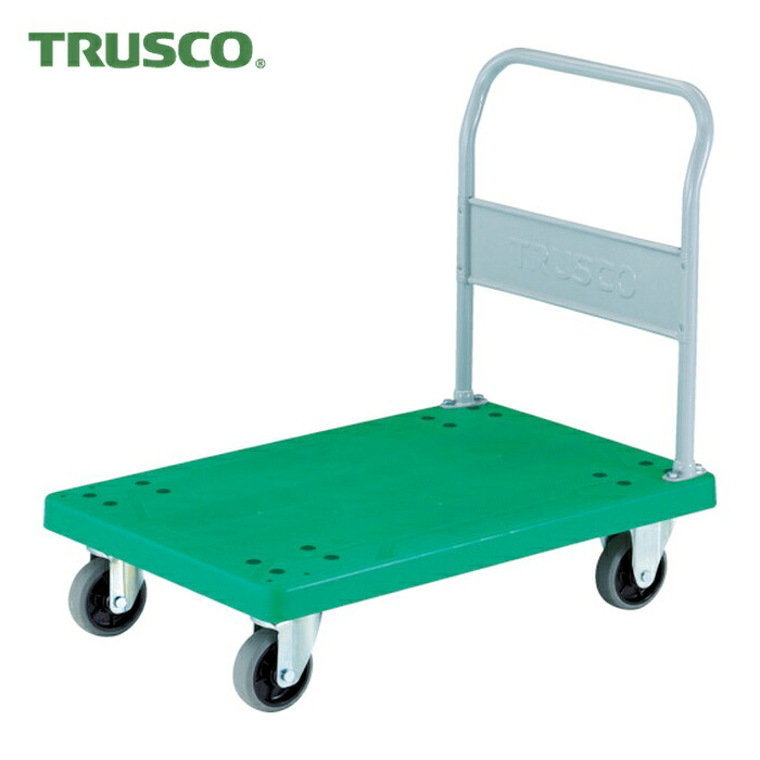 トラスコ TRUSCO 樹脂製運搬車 グランカート 固定 900&times;605 ウレタン 均等荷重400kg (1台) TP-902U｜工具ランドこだわり館