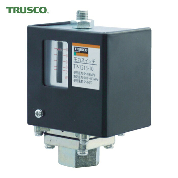 トラスコ TRUSCO 圧力スイッチ 設定圧力0.1~0.8MPa (1個) TP-1218-10