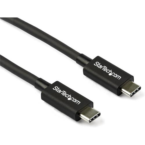 StarTech TBLT34MM80コマーシャル Thunderbolt 3 有線テレビ/80珊/USB-C, DP取り替えっこ/40Gbps/黒いこと (1袋) ケーブル-パソコン・周辺機器
