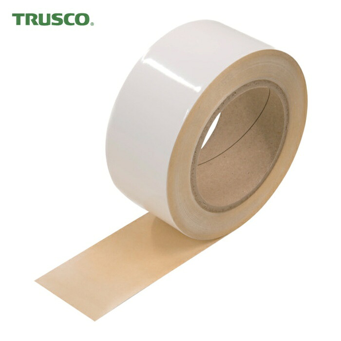 トラスコ TRUSCO 強粘着・高耐久ラインテープ(屋内/屋外兼用) 白 幅50mm&times;長さ20M (1巻) TLTO-5020W｜工具ランドこだわり館