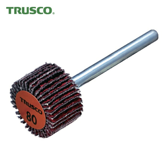 トラスコ TRUSCO セラミックフラップホイール 軸径3mm #80 外径15×幅10×軸長30 (10個入) (1箱) TCF1510-CE-80