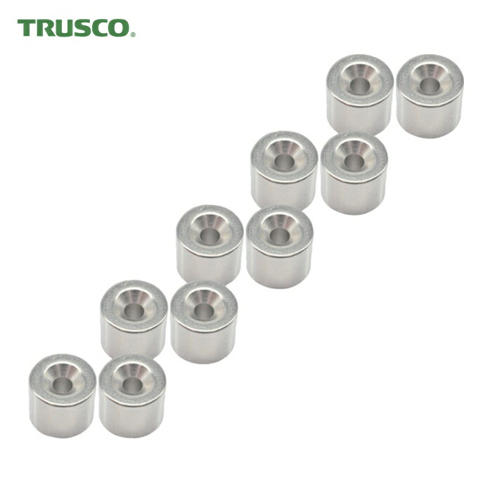 トラスコ TRUSCO まとめ買い ネオジム丸形羅針盤 皿ねじ穴付 外径12mm×10粍 M3 10個入 (1Pk) T12R10-M3-10P