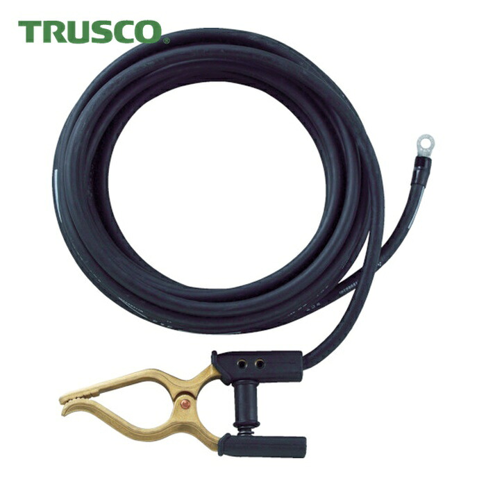 トラスコ TRUSCO キャブタイヤケーブル アースクリップ丸端子付 5m (1S) TCT-3805KE