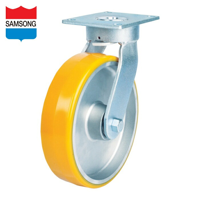 SAMSONG TP6657-PAL-PBB 重荷重用 耐熱ウレタン車(メンテナンスフリー) 自在 125mm (1個)