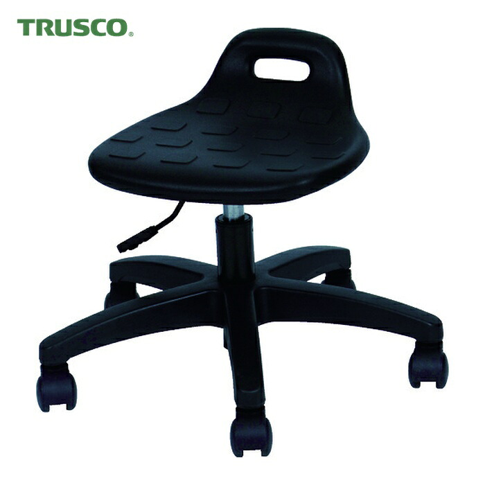 トラスコ TRUSCO 低作業用スツール 高さ調整 ブラック (1脚) T-5044B