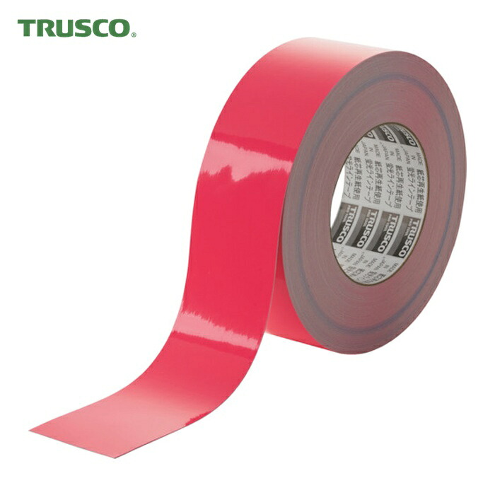 トラスコ TRUSCO 蛍光ラインテープ50mmx33m ピンク (1巻) TLK-5033P