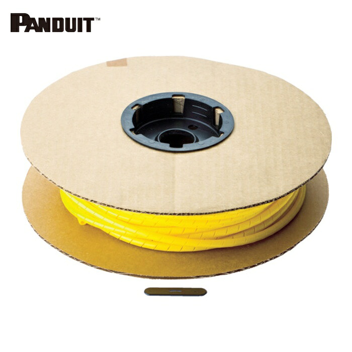 パンドウイット PANDUIT T50F-C4Y スパイラルラッピング ポリエチレン 黄 (1巻)