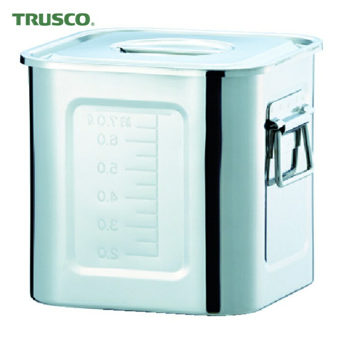 トラスコ TRUSCO ステンレス角タンク 8.6L 210 取手付 (1個) T-FC-8｜工具ランドこだわり館
