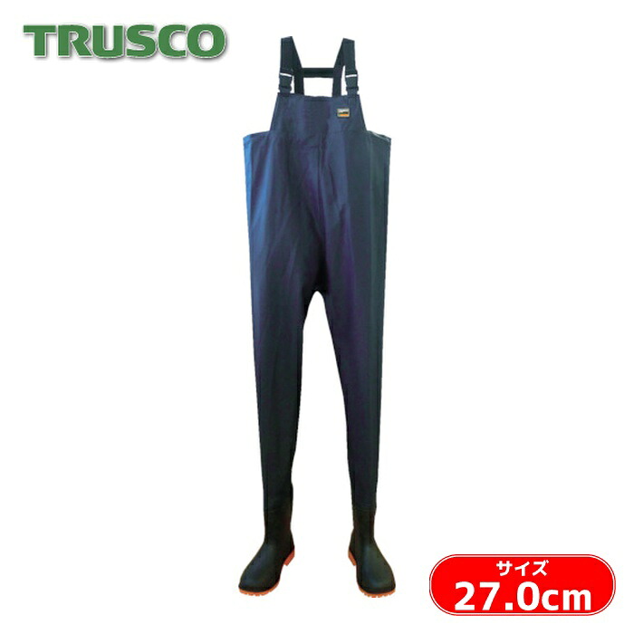 トラスコ TRUSCO PVC軽作業用胴付長靴 LL 27.0cm (1足) TPLW-270